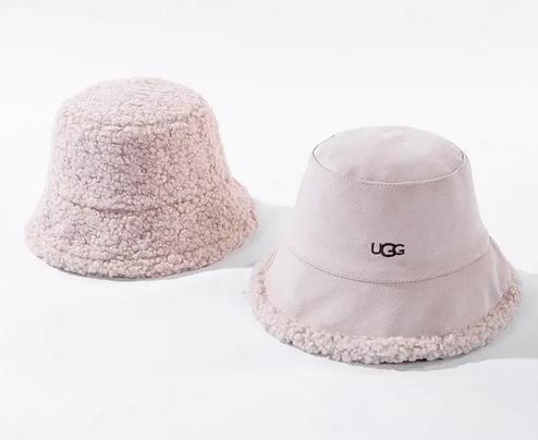 Панама тепла жіноча UGG плюшева OS 56-59 см Рожевий (5700) - фото 2