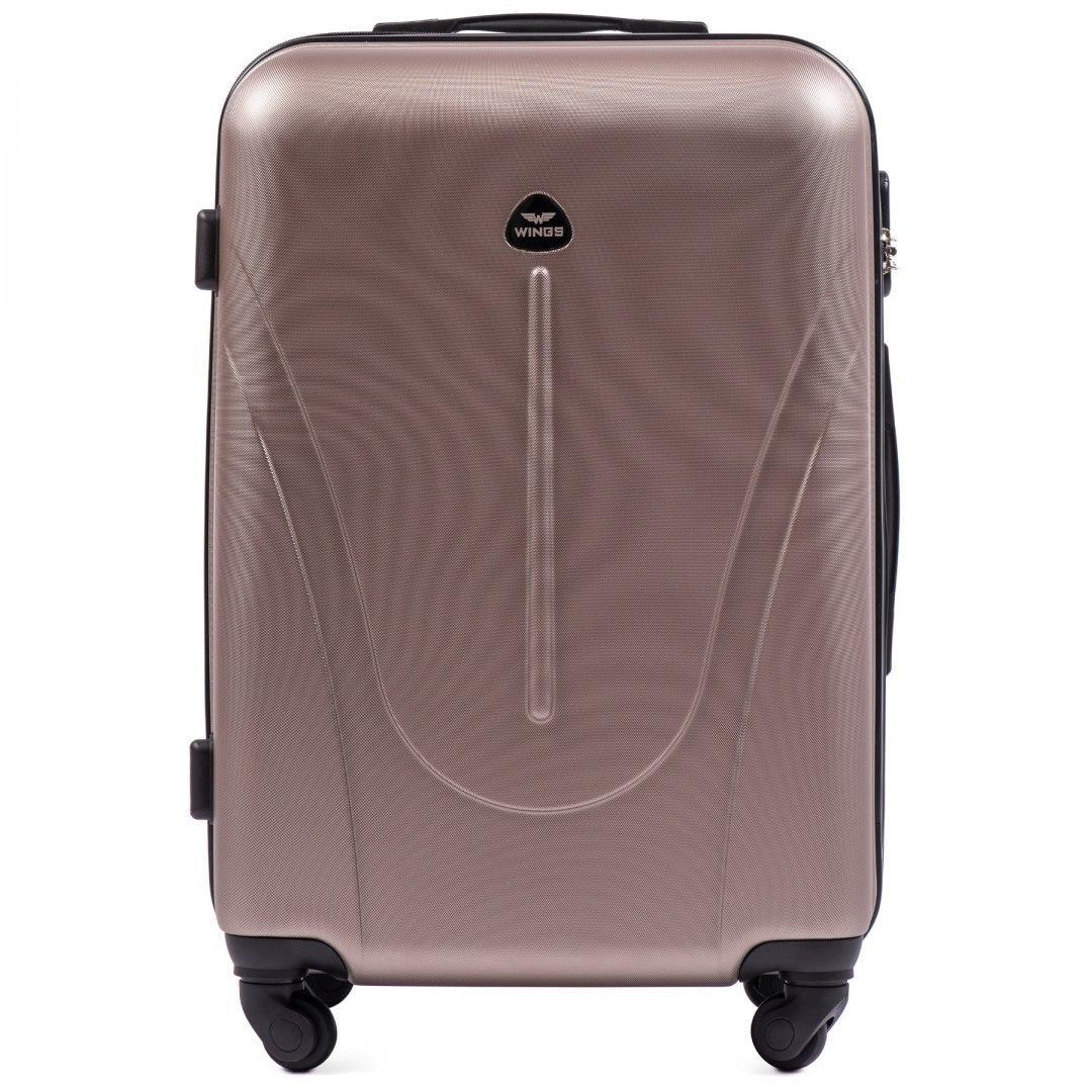 Валіза Wings 888 середня 66х42х27 см 58 л пластикова на 4 колесах Шампань