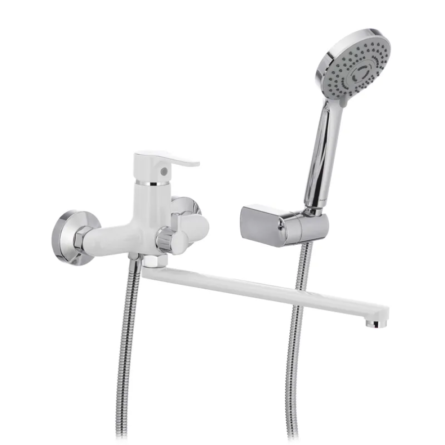 Смеситель для ванной однорычажный IBERGRIF Square M13122W White (IB0035)