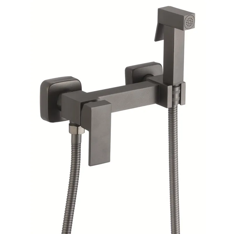 Смеситель для гигиенического душа Zerix FTK-222 с лейкой Graphite (ZX5843)