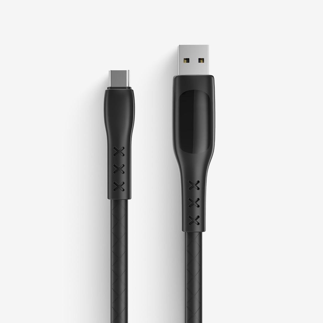 Кабель з дисплеєм WSKEN Cable USB to Type-C 2A 1,2 м Black - фото 2