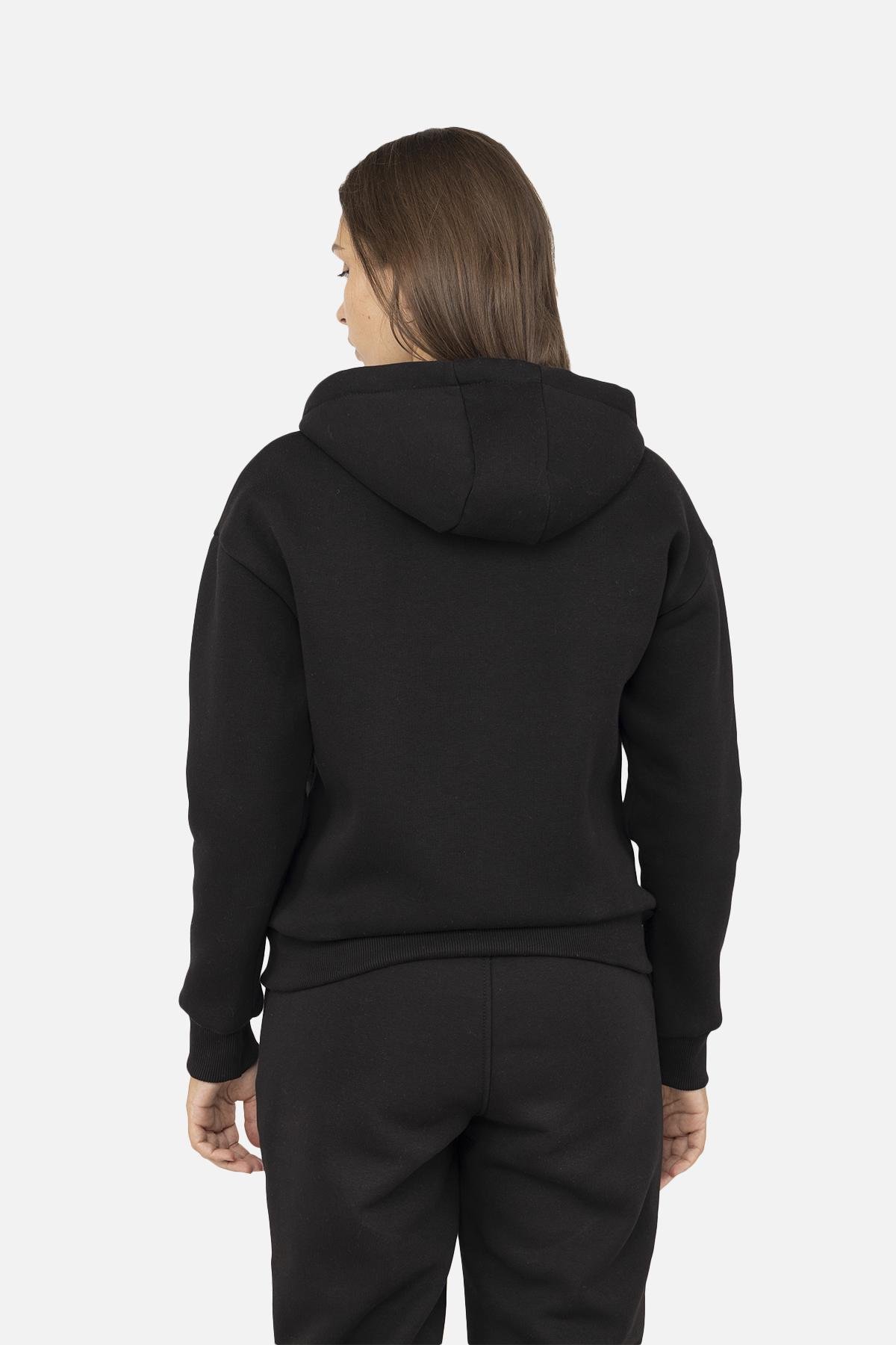 Толстовка жіноча ЦБ-00254554 р. 48 Чорний (SKT001004589) - фото 4 Толстовка жіноча ЦБ-00254554 р. 48 Чорний (SKT001004589) - фото 4