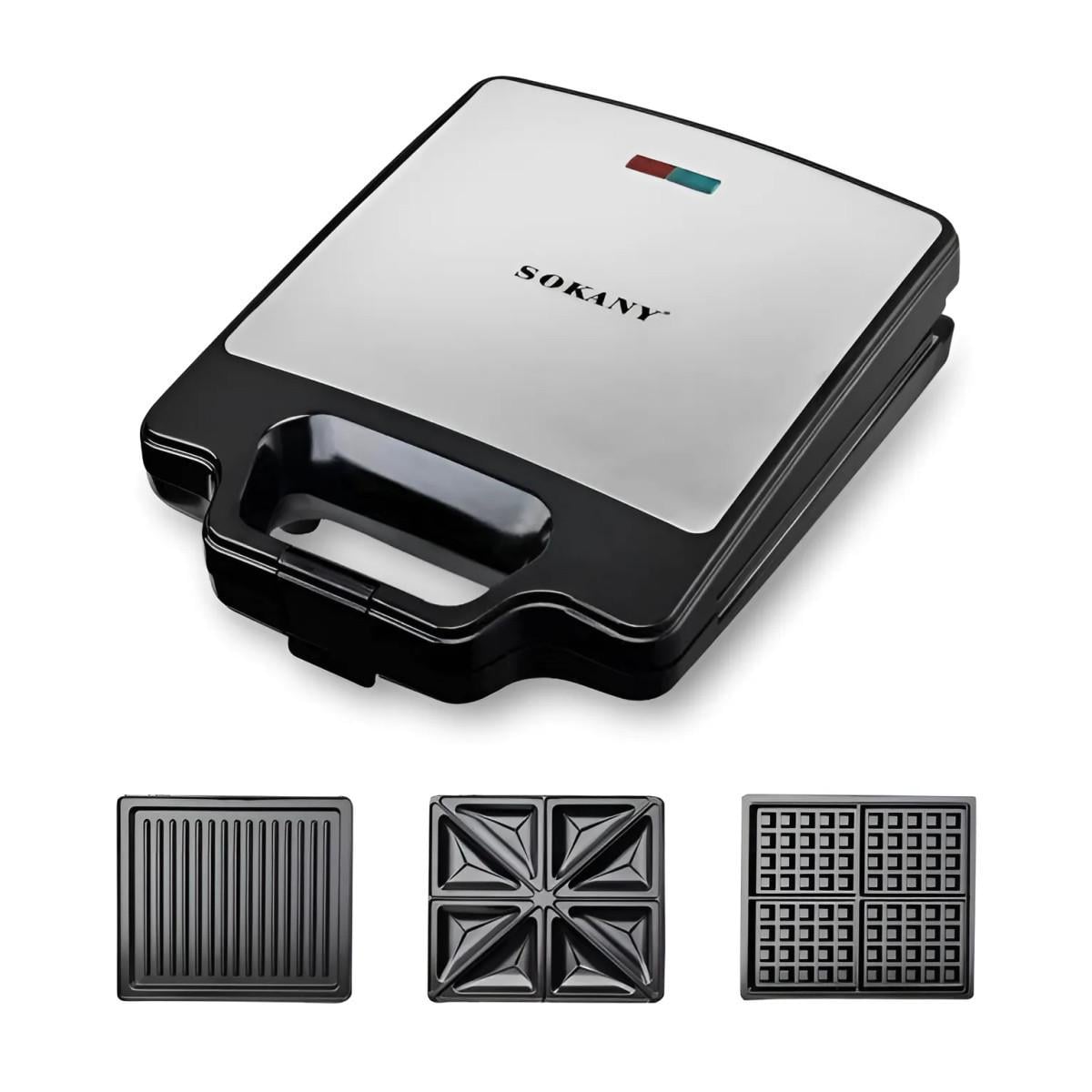 Мультипекар Sokany SKBBQ852 з насадками 1400 Вт Мультипекар Sokany SKBBQ852 з насадками 1400 Вт