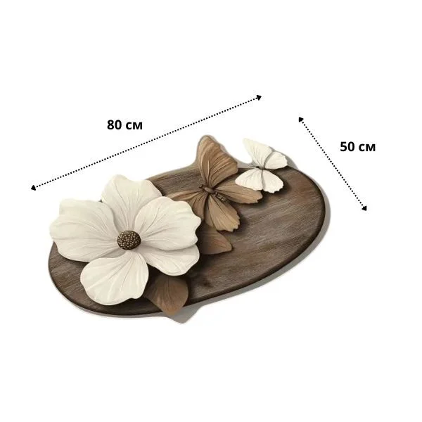 Коврик для ванной комнаты 50х80 см Коричнево-белый (C01586) - фото 9