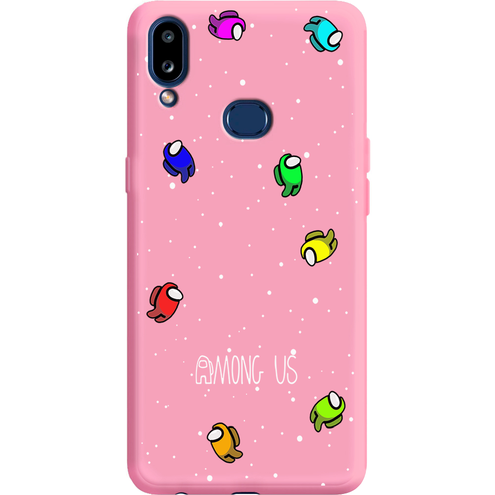 Чохол Boxface Samsung A107 Galaxy A10s Among Us Invisible Рожевий силікон (37944-bk76-42164)