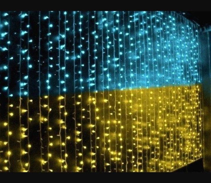 Гирлянда штора патриотическая Флаг Украины 160 LED IP44 3х2 м Yellow/Blue (784779869) - фото 3