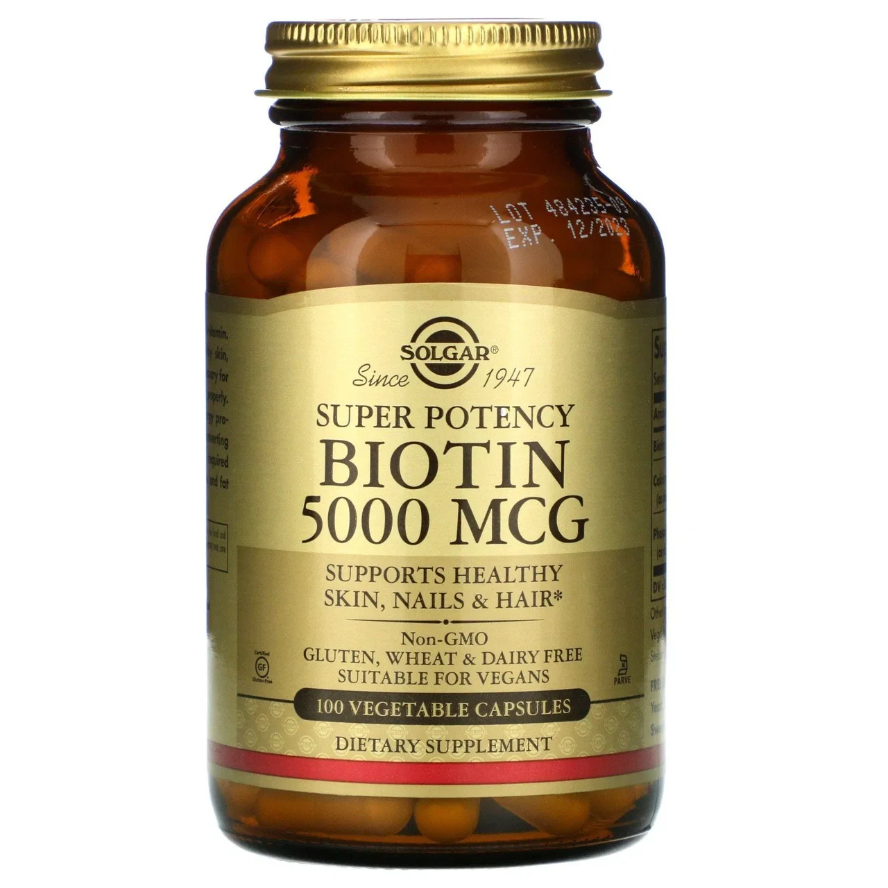 Витамины Solgar Biotin 5000 мкг 100 капс.