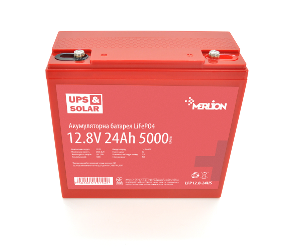 Акумулятор Merlion LiFePO4 12,8V 24 Ah 4S4P/BMS-30A for UPS (19194)