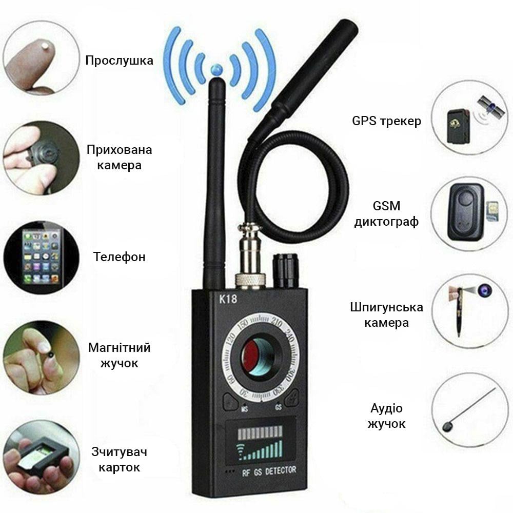 Детектор жучков и скрытых камер Protect K18 антижучок до 8 ГГц - фото 7 Детектор жучков и скрытых камер Protect K18 антижучок до 8 ГГц - фото 7