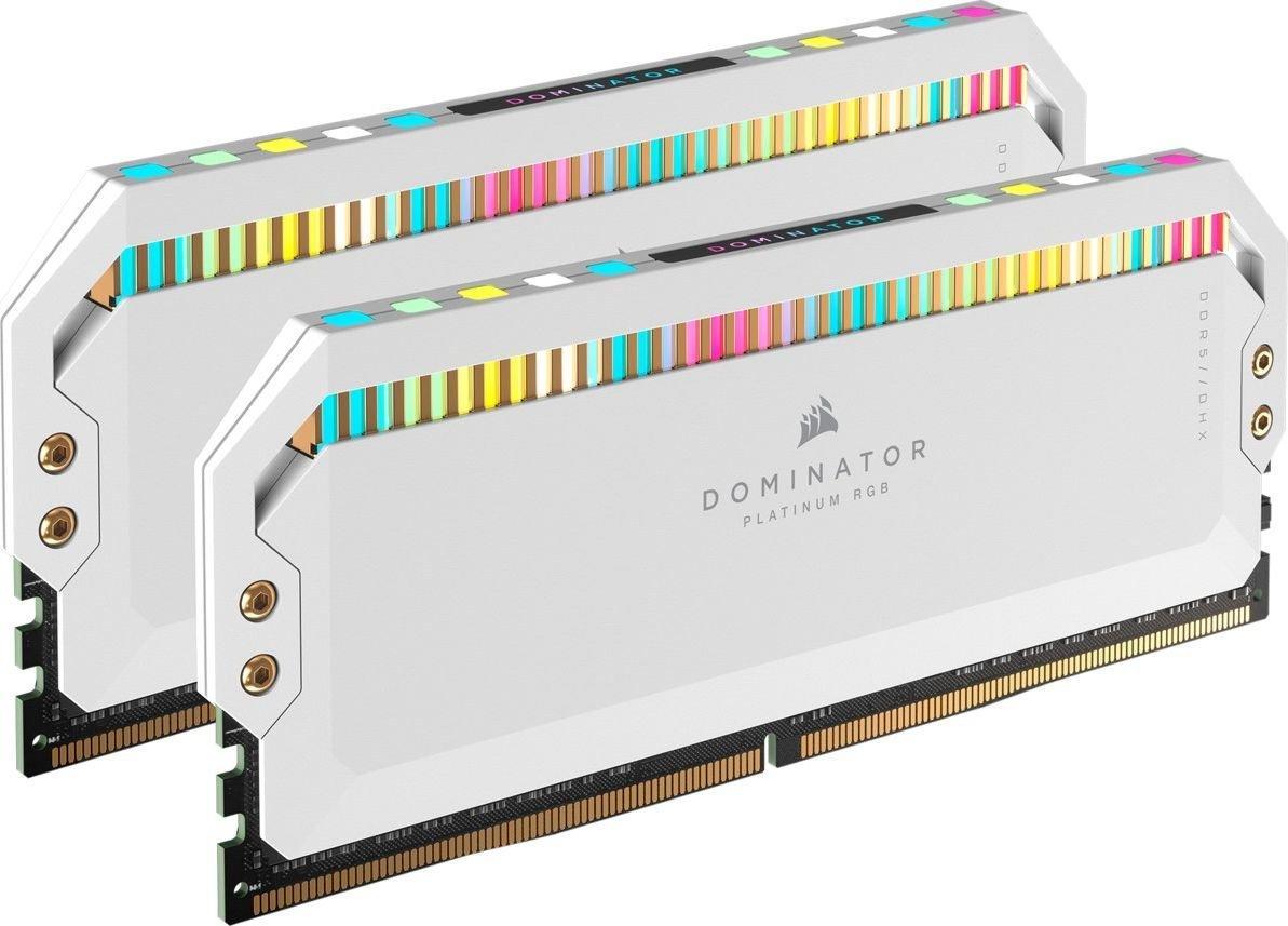 Оперативна пам'ять для ПК Corsair 32 GB 2x16 GB DDR5 6200 MHz Dominator Platinum RGB White (CMT32GX5M2X6200C36W) Оперативна пам'ять для ПК Corsair 32 GB 2x16 GB DDR5 6200 MHz Dominator Platinum RGB White (CMT32GX5M2X6200C36W)