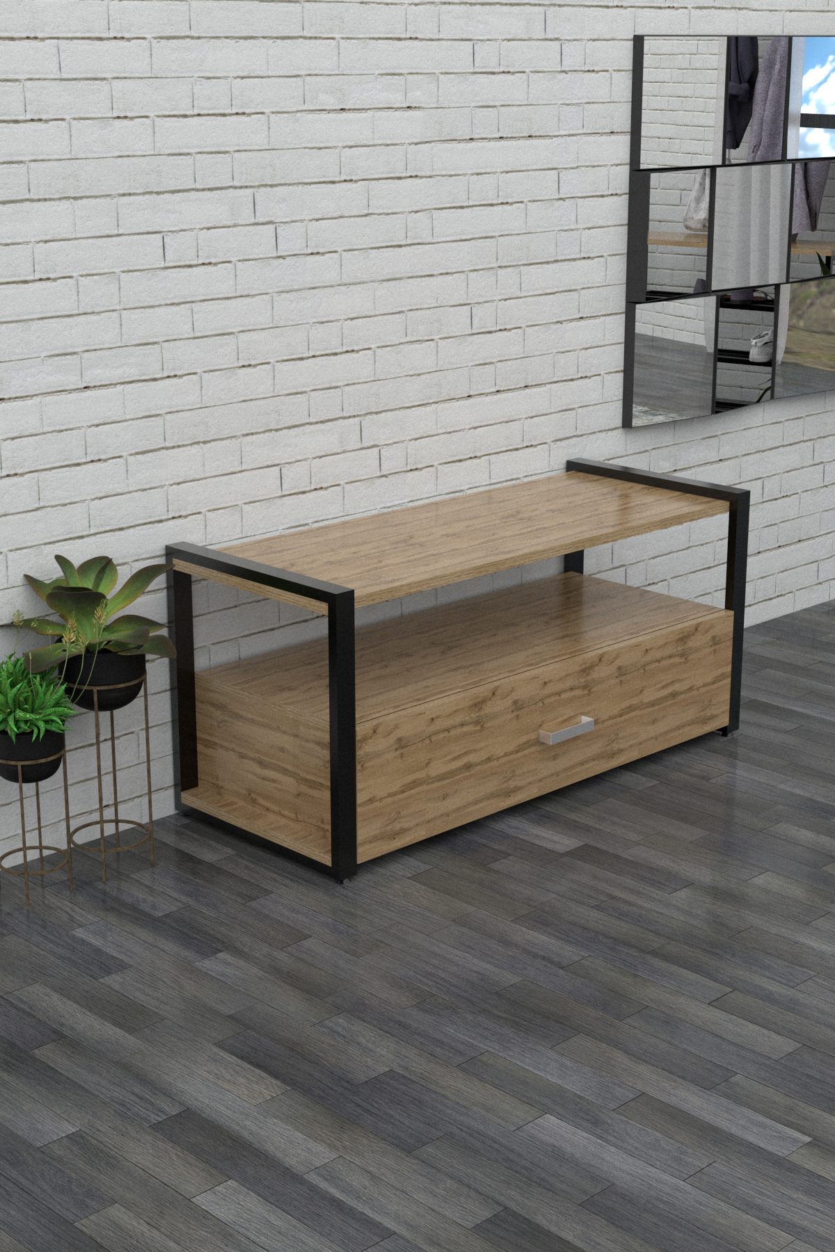 Тумба под телевизор EcoLoft Лофт DSP-1023 Дуб аппалачи (23194155)