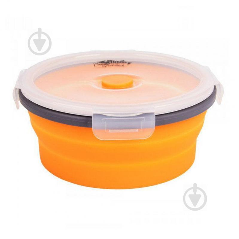 Ланч бокс контейнер з кришкою клямкою Tramp TRC-087 Orange 800 мл