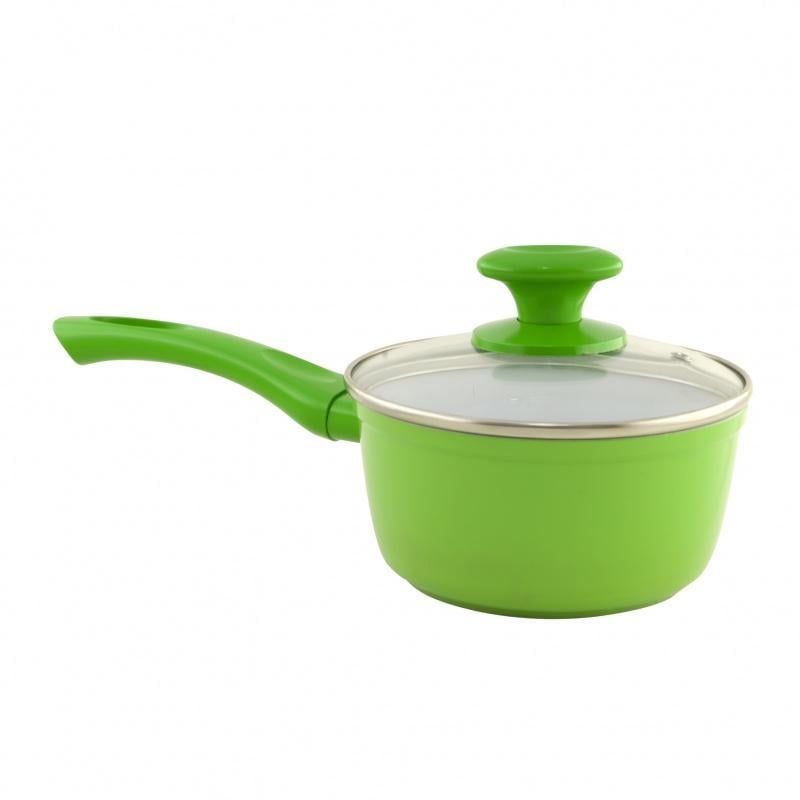 Набір кухонного посуду Lora NA11 алюміній 7 пр. Зелений - фото 5 Набір кухонного посуду Lora NA11 алюміній 7 пр. Зелений - фото 5