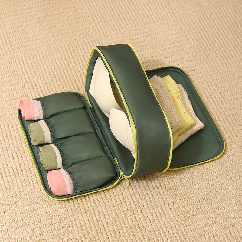 Сумка-органайзер для зберігання нижньої білизни портативна дорожня Зелений - фото 3