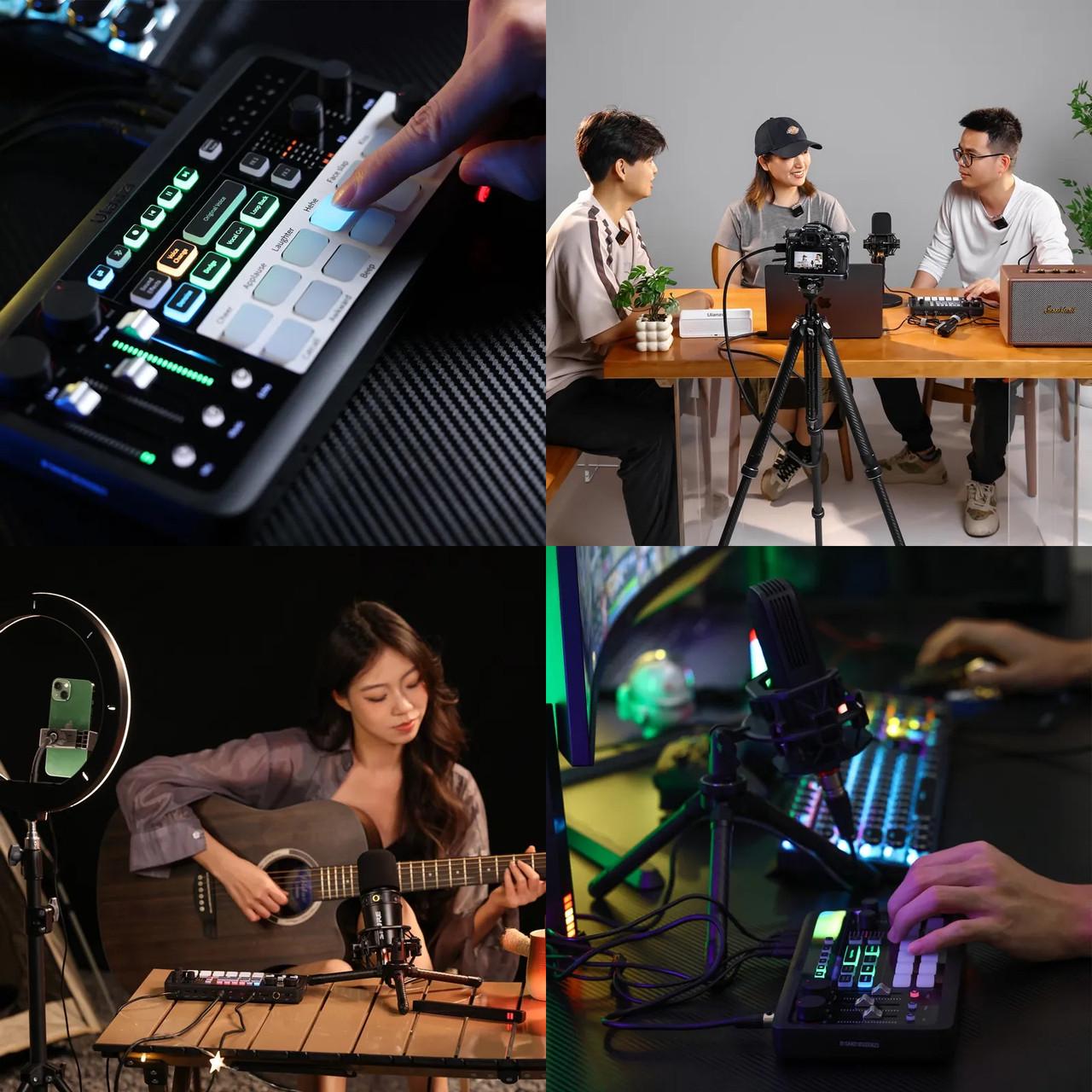 Аудиоинтерфейс микшер для стрима Ulanzi AX01 2в1 (2537151228) - фото 5 Аудиоинтерфейс микшер для стрима Ulanzi AX01 2в1 (2537151228) - фото 5