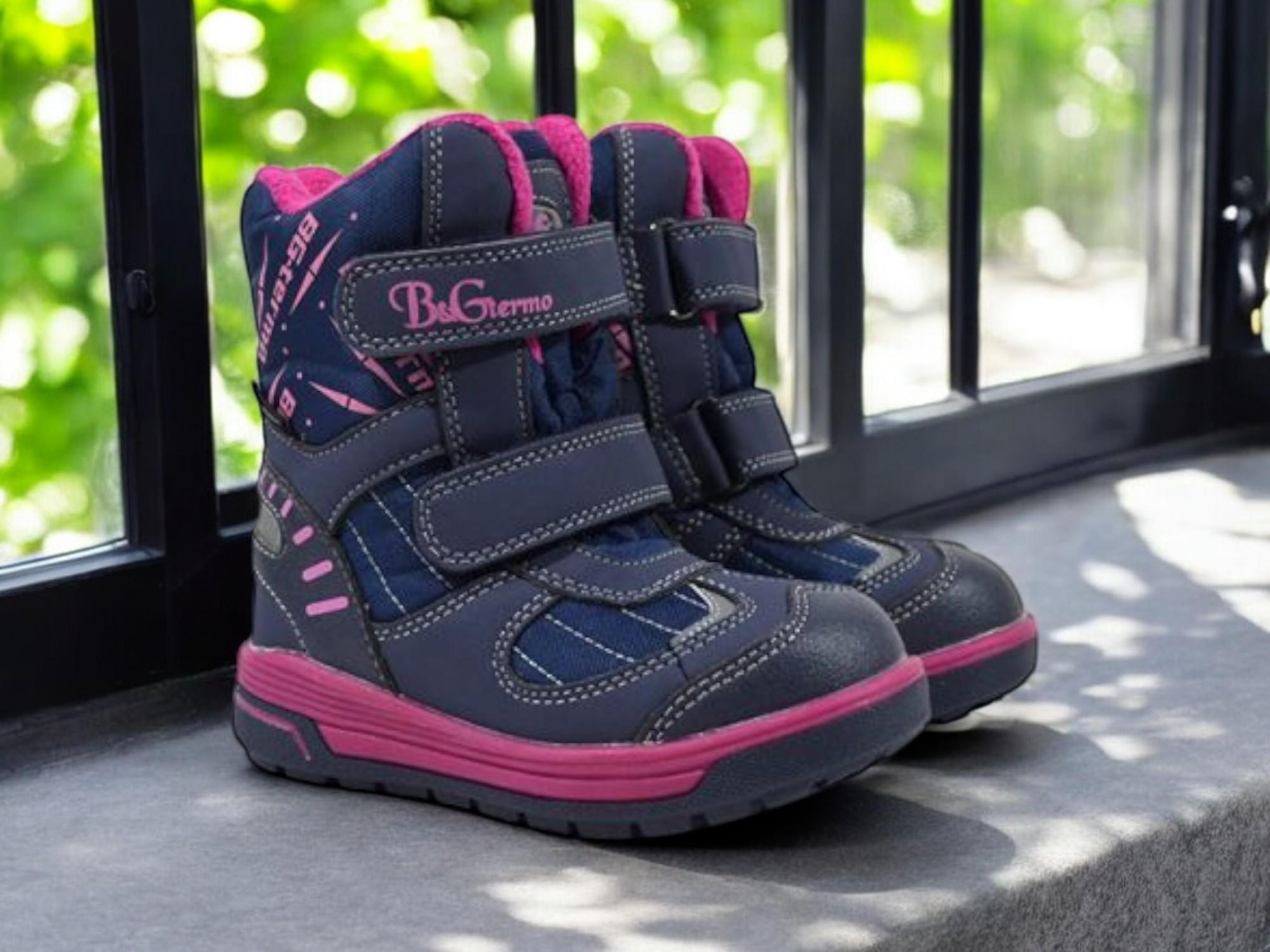 Термоботинки B&G 1204 р. 31 Синий/Розовый