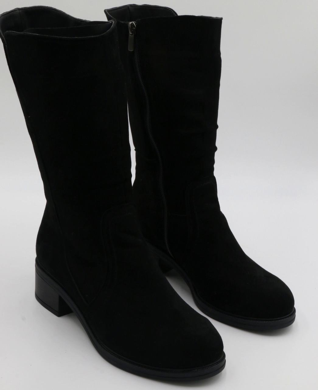 Сапоги женские замшевые зимние Starmani р. 40 Черный (3021з) - фото 2 Сапоги женские замшевые зимние Starmani р. 40 Черный (3021з) - фото 2