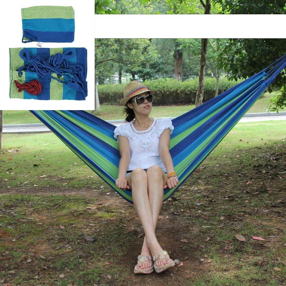 Гамак туристический подвесной хлопковый без планки 200х80 см Синий (gam80blue) - фото 3 Гамак туристический подвесной хлопковый без планки 200х80 см Синий (gam80blue) - фото 3