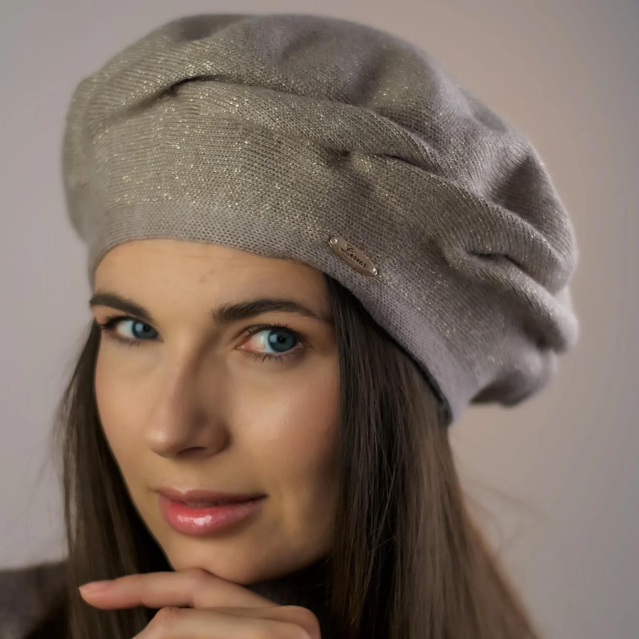 Берет женский двойной Lirus Сияние Бежевый (29436042) - фото 1 Берет женский двойной Lirus Сияние Бежевый (29436042) - фото 1