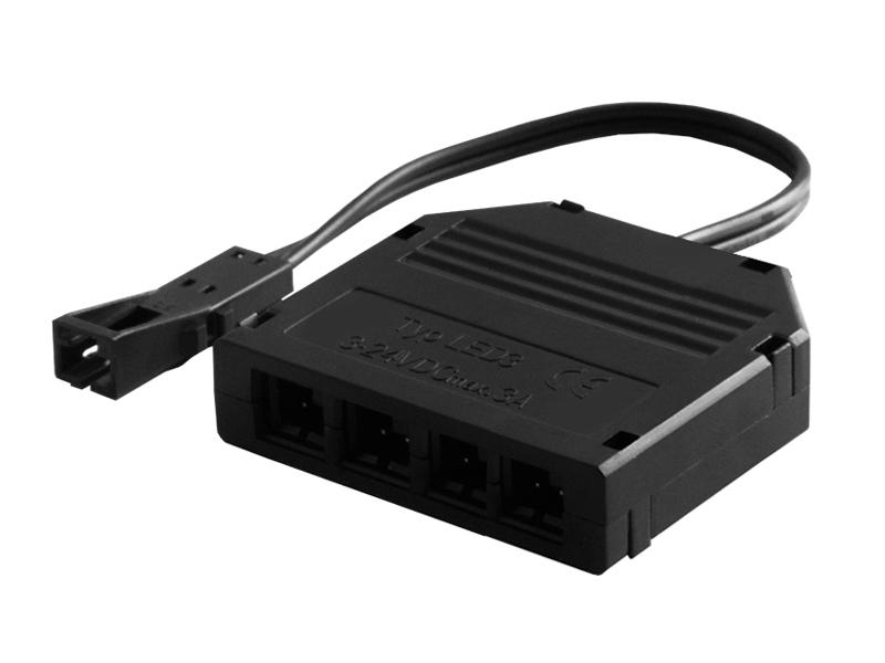 Распределительная коробка LEDUA 4 отверстия 100 мм 22AWG мини мама Черный (3805) Распределительная коробка LEDUA 4 отверстия 100 мм 22AWG мини мама Черный (3805)