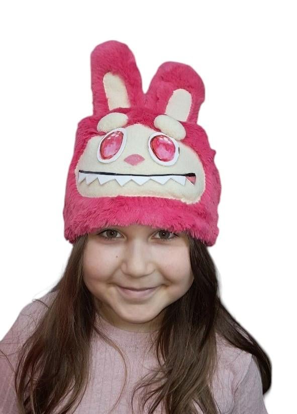 Шапочка карнавальная Лабубу Labubu The Monsters Малиновый