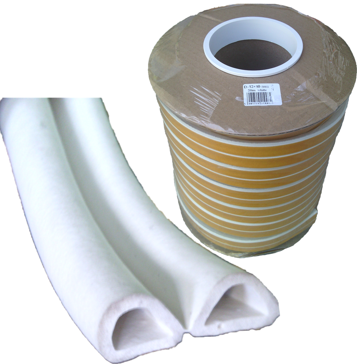 Уплотнитель для окон и дверей STOMIL D-профиль 12х10 мм Белый - фото 1 Уплотнитель для окон и дверей STOMIL D-профиль 12х10 мм Белый - фото 1