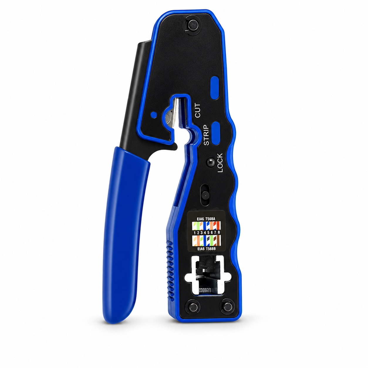 Кримпер ZOERAX для обжима RJ45 8P8C Cat5e Cat6 Cat6a обжим для интернет кабеля витой пары и сквозных коннекторов