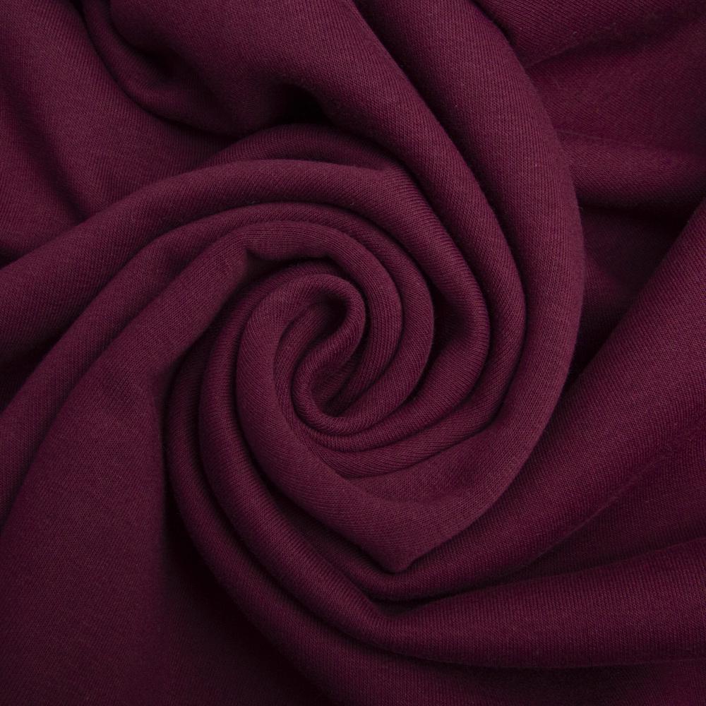 Ткань трикотаж Сезон трехнить флис Вишня (23805)