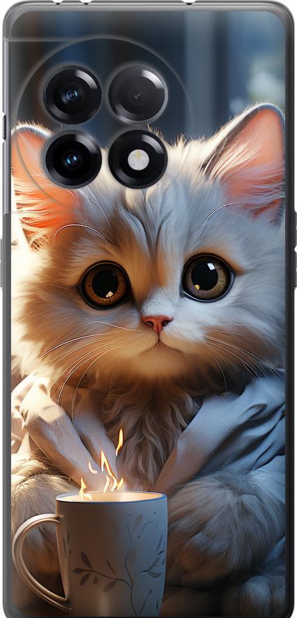 Чохол на OnePlus 11R Білий кіт (5646u-2939-42517)