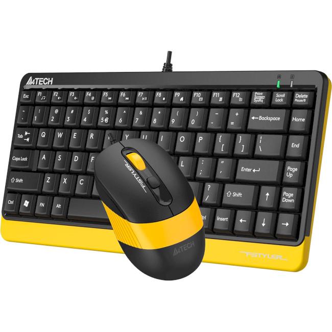 Комплект клавіатура з мишкою A4-Tech F1110 USB Bumblebee (139285) - фото 2