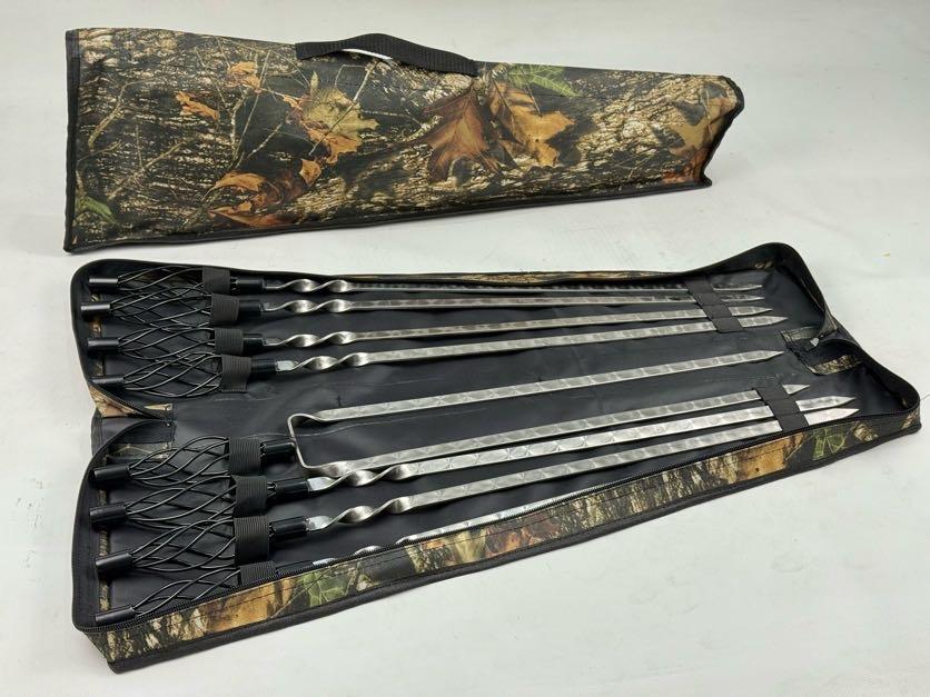 Набір шампурів з подвійним шампуром Ексклюзив із нержавіючої сталі в чохлі книжці 9 шт. (21-10-NB-2296) - фото 2 Набір шампурів з подвійним шампуром Ексклюзив із нержавіючої сталі в чохлі книжці 9 шт. (21-10-NB-2296) - фото 2