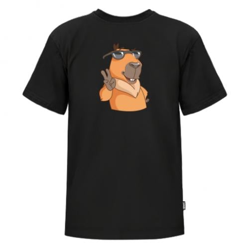 Футболка детская Owi Premium Капибара в очках 2XS Черный (16533550-2-184887-2XS)