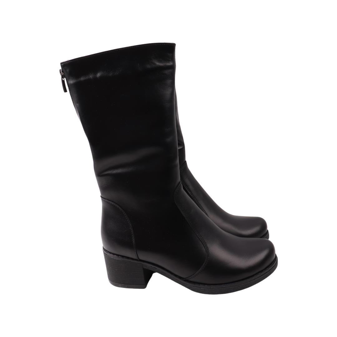 Сапоги женские Avelini из кожи р. 37 Черный (18-22ZSC)
