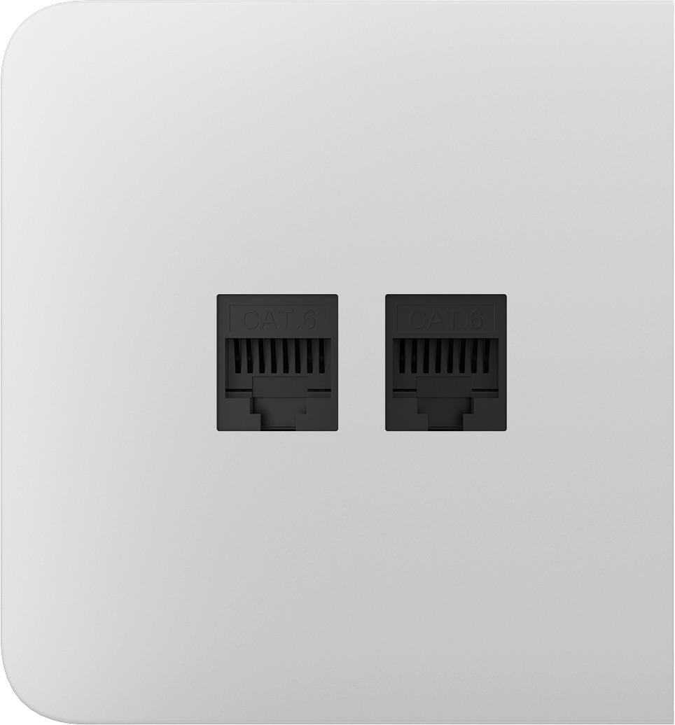 Панель боковая для встроенной интернет-розетки Ajax SideCover LAN White (17363)