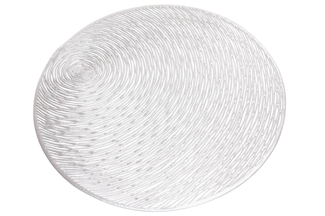 Коврик для сервировки Bonadi ажурный 38 см Серебряный (444-121)