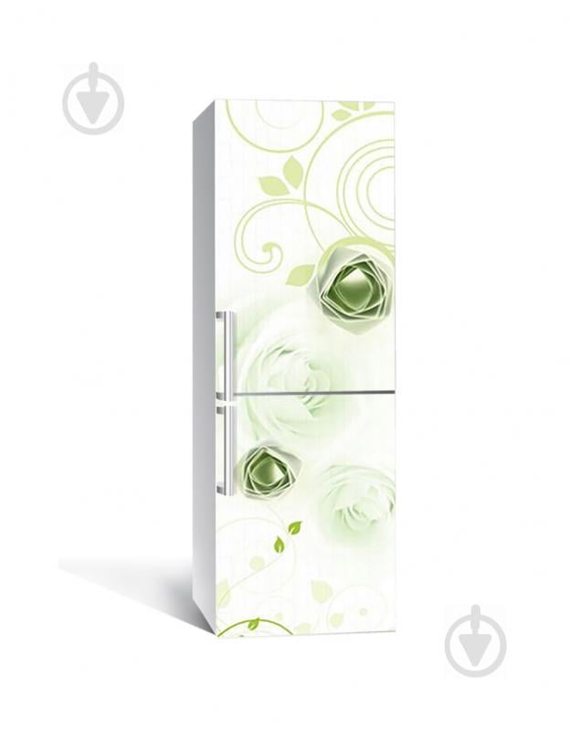 Наклейка на холодильник Zatarga «Изумрудное оригами» 650х2000 мм виниловая 3Д наклейка декор на кухню