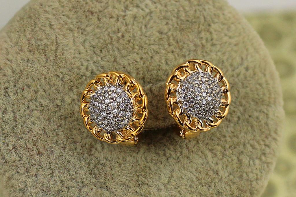 Серьги Xuping Jewelry Оберег солнцестояния с родием 1,3 см Золотистый (34869776)