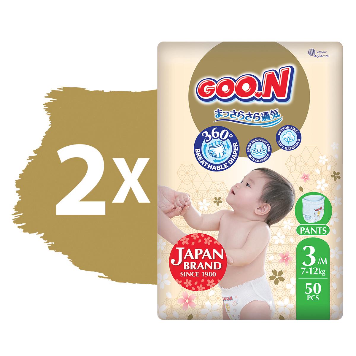 Трусики подгузники GOO.N Premium Soft для детей M 7-12 кг 100 шт. (22586404) - фото 2