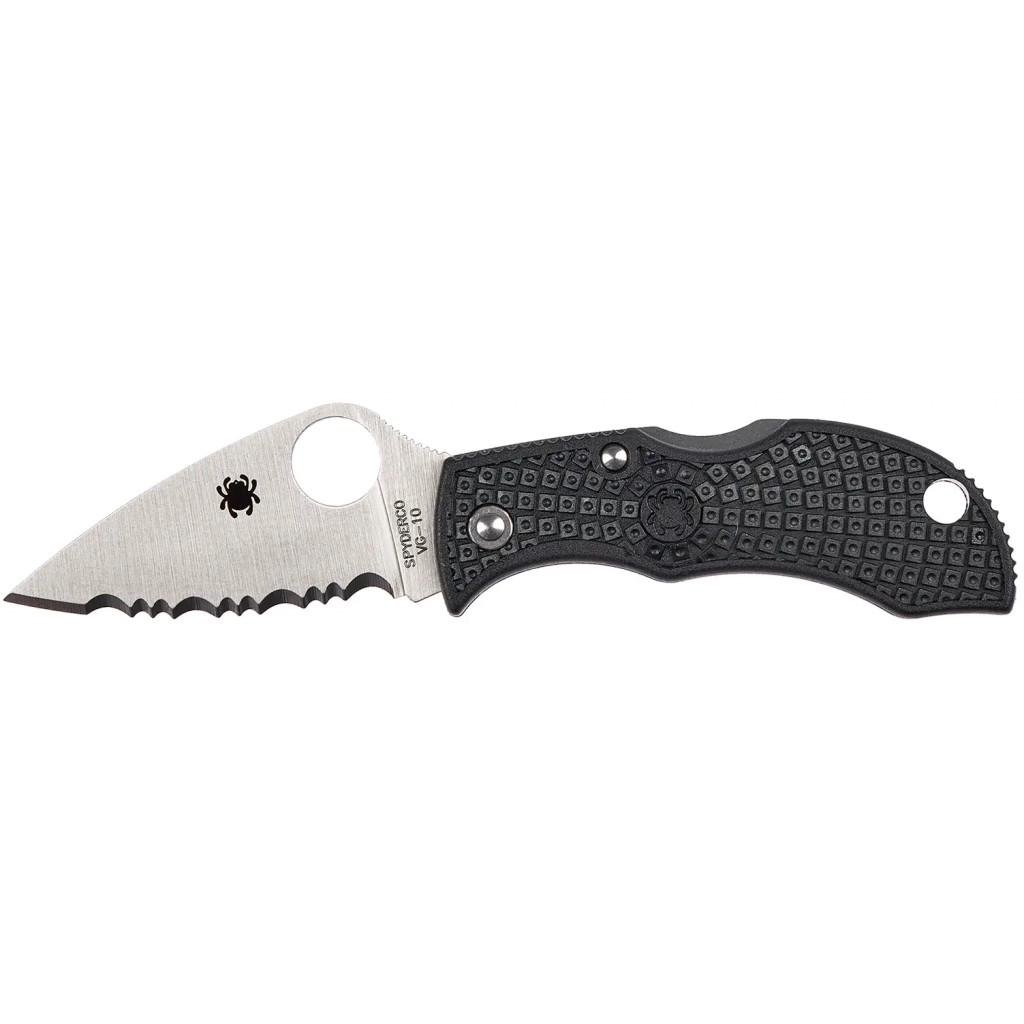 Ніж Spyderco Manbug Lightweight Leaf Serrated Black (MBKLFS)