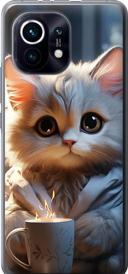 Чехол на Xiaomi Mi 11 White cat (5646t-2253-42517)