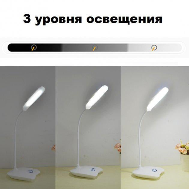 Настольная лампа LED Lamp KL-95BB с сенсором включения Белый (DR014765) - фото 3