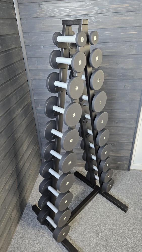 Ряд гантельный RN-Sport 1-10 кг со стойкой Black (2522948933_rn-spo_2) - фото 4 Ряд гантельный RN-Sport 1-10 кг со стойкой Black (2522948933_rn-spo_2) - фото 4