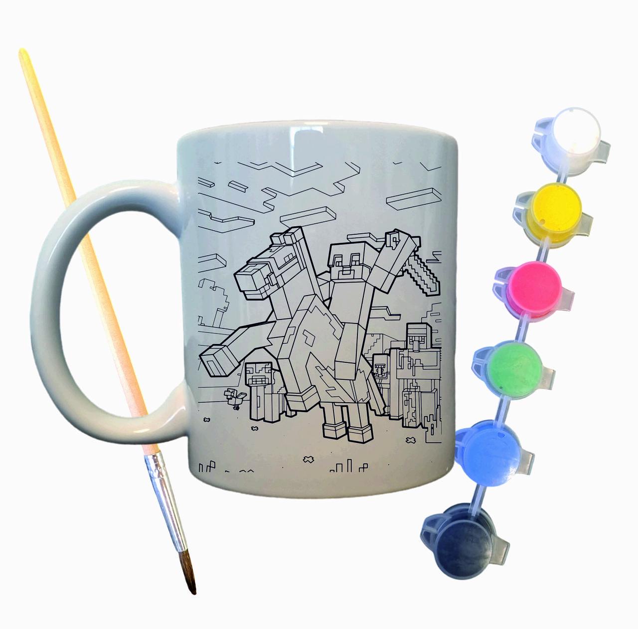 Набір для творчості кружка розмальовка Моб із улюбленої гри 330 мл Білий (КР0035) - фото 2 Набір для творчості кружка розмальовка Моб із улюбленої гри 330 мл Білий (КР0035) - фото 2