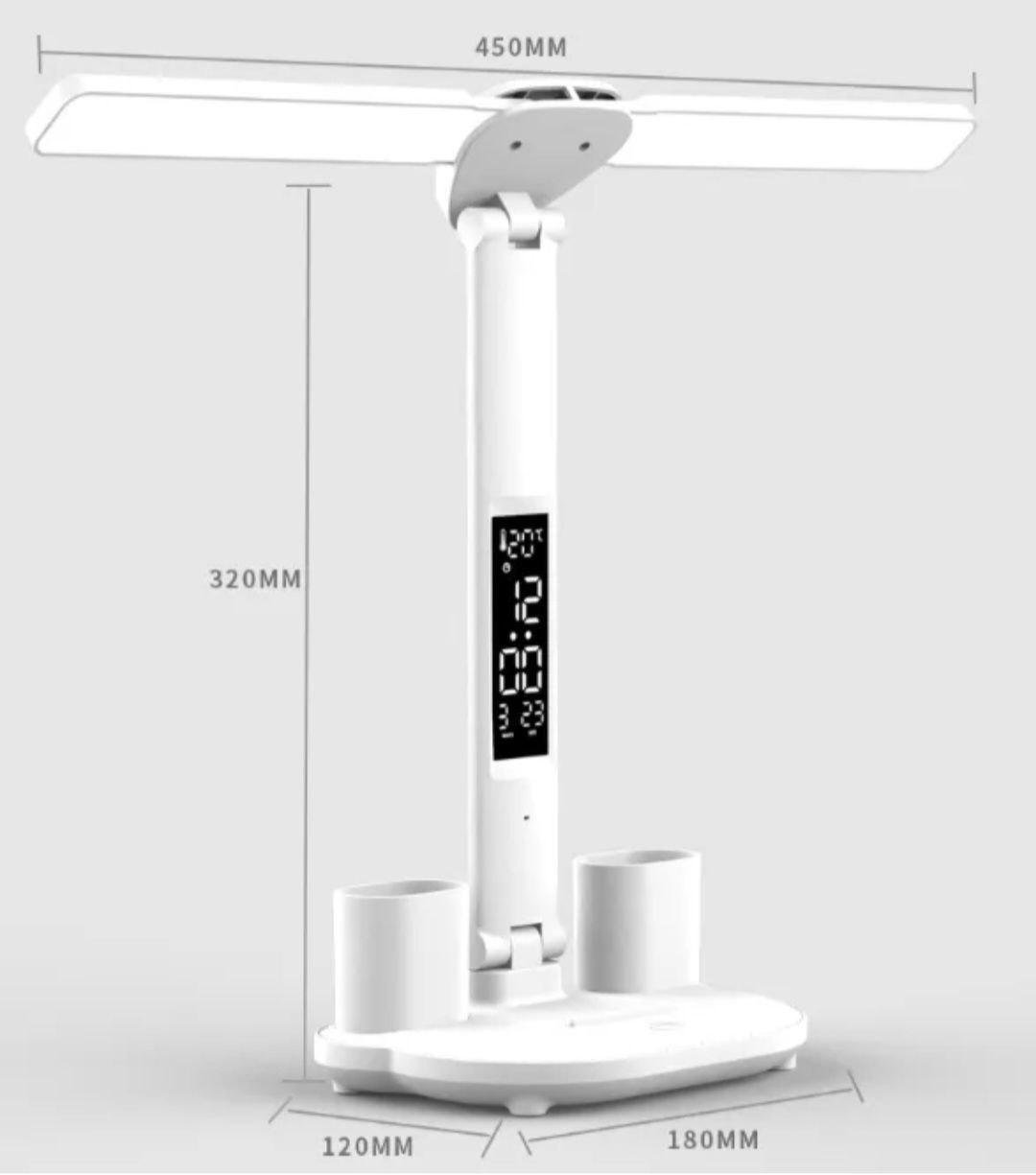 Настольная лампа светодиодная с двумя плафонами и дисплеем (Л-021) - фото 6