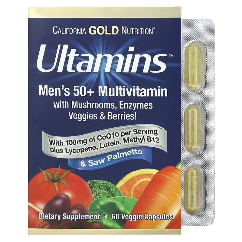 Вітаміни для віку 50+ CGN Ultamins Men's 50+ Multivitamin 60 Capsules (CGN-02191)
