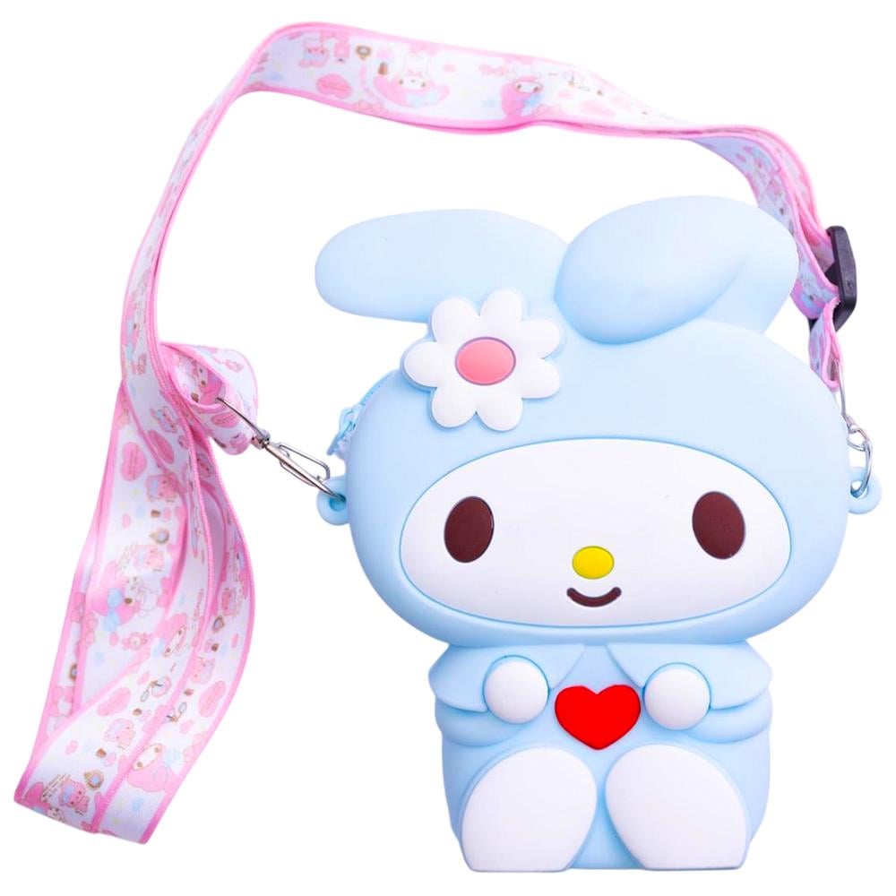 Детская сумочка My Melody с pop-it силиконовая на молнии 15х10х3 см Голубой (HP-55-8BL)