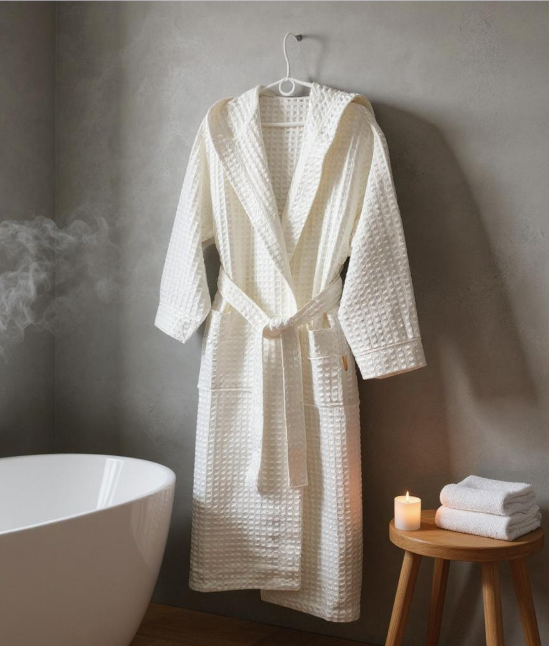 Халат жіночий вафельний Nusa M бавовна Білий (2703973337) - фото 4 Халат жіночий вафельний Nusa M бавовна Білий (2703973337) - фото 4