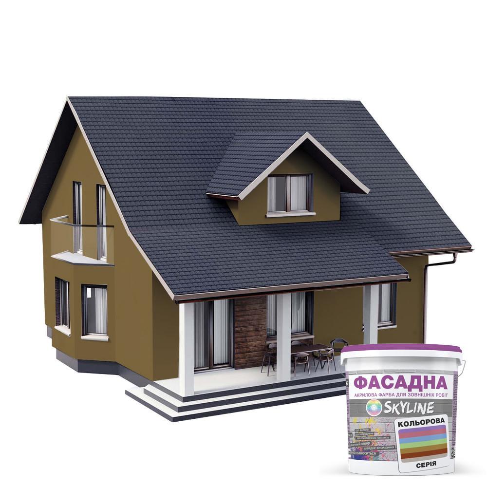 Фарба акрил-латексна фасадна Skyline 5 л 6020-Y20R C Арахіс (2487187496) - фото 3 Фарба акрил-латексна фасадна Skyline 5 л 6020-Y20R C Арахіс (2487187496) - фото 3