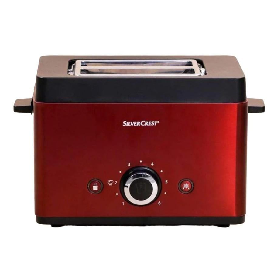 Тостер кухонный Silver Crest STT горизонтальный с 7 режимами 850 Вт Красный (27693776) - фото 1