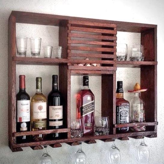 Полка для вина настенная из дерева Товадоки Савоярди (ПНК-028215)